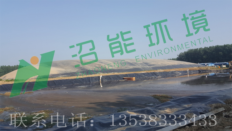 潜江老新徐李黑膜沼气工程 10000立方黑膜沼气池