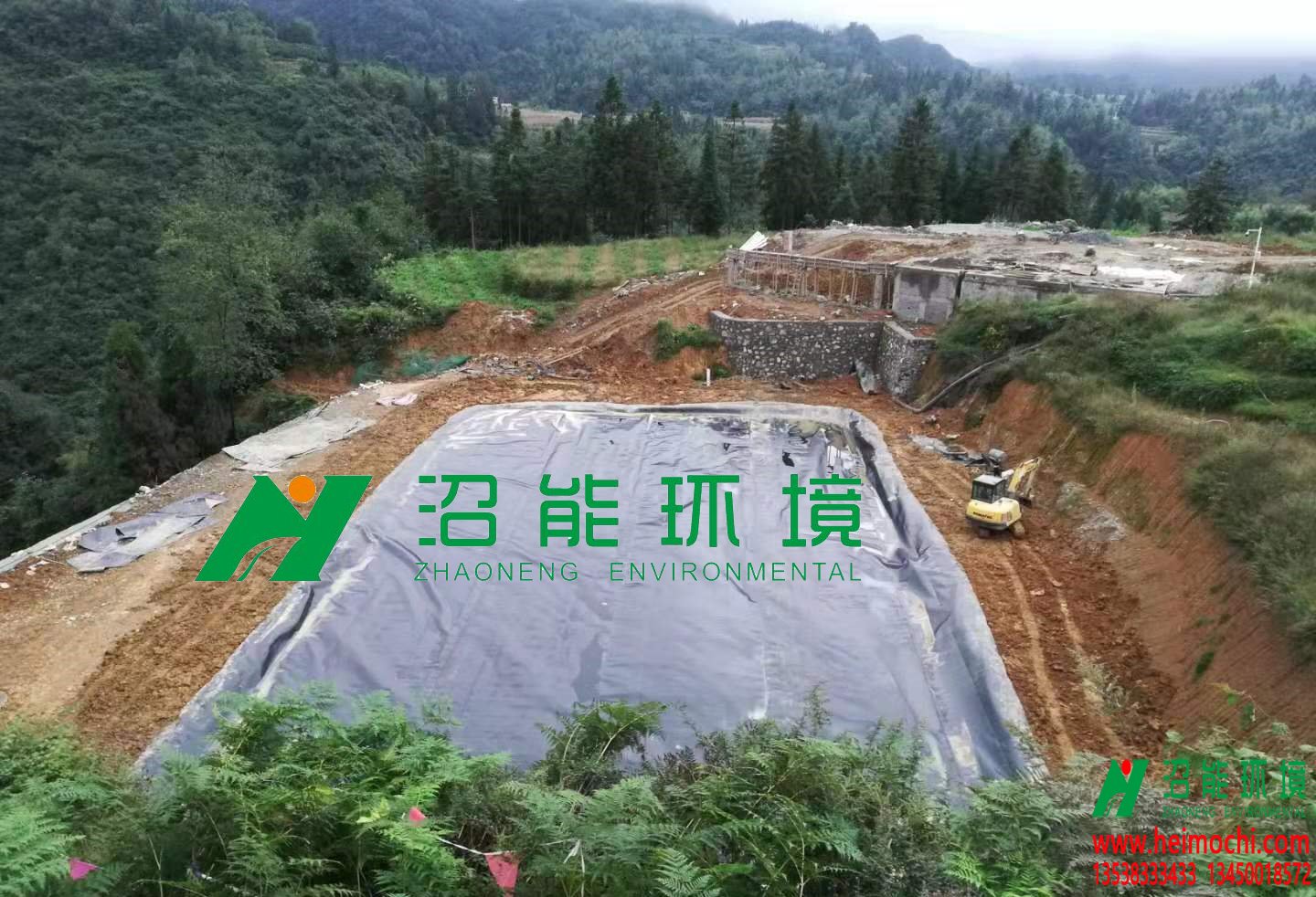 贵州毕节七星关区5000立方黑膜沼气工程 黑膜沼气池 厌氧沼气池
