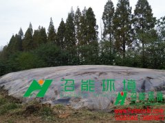 湖北潜江广华江汉油田4000立方黑膜沼气工程 黑膜沼气池成功案例